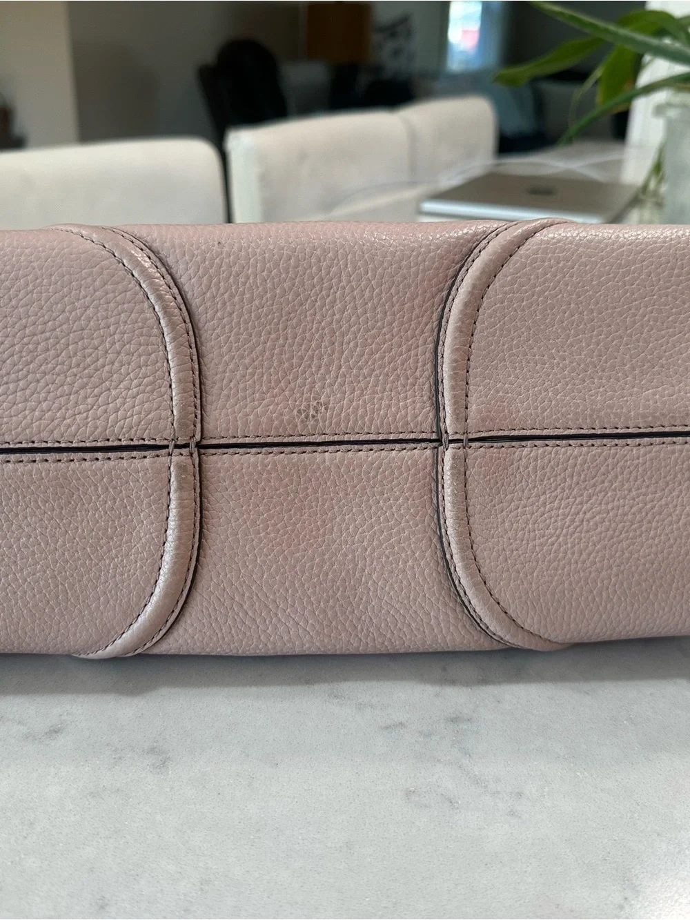 kate spade Pale Pink Pebbled Leather Dome Satchel